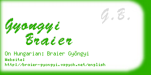 gyongyi braier business card
